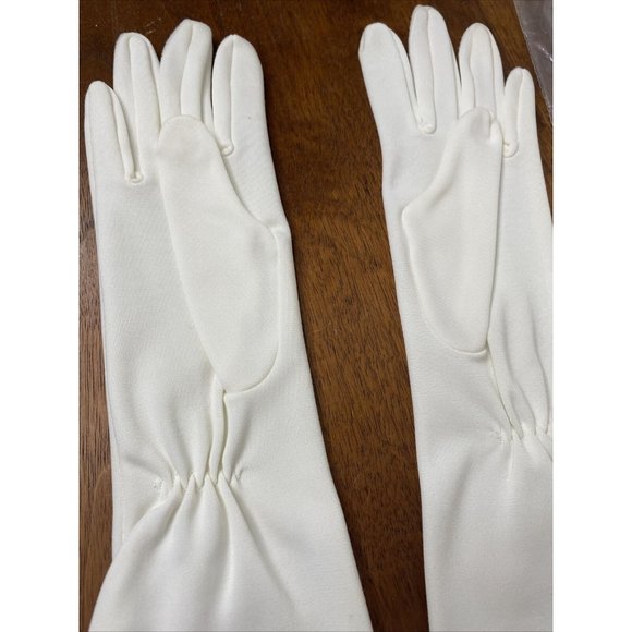 Vintage Womens Fownes Long White Gloves sz 6 - 7.5 Above the Elbow New NOS - Picture 6 of 9